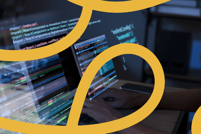 Código de desarrollo web avanzado en pantalla Código de desarrollo web avanzado en pantalla