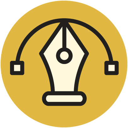 Ícono de pluma estilográfica, representación de diseño gráfico Ícono de pluma estilográfica, representación de diseño gráfico