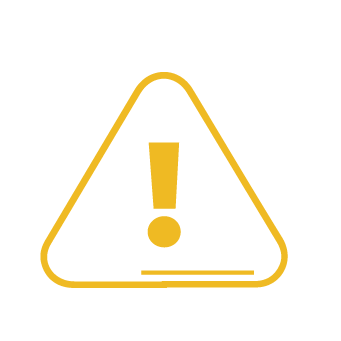 Icono de advertencia, integración de pagos y envíos en Shopify Icono de advertencia, integración de pagos y envíos en Shopify